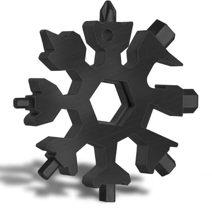 18-in-1 Snowflake Multi-Tool – Stainless Steel Portable Wrench, Screwdriver & Bottle Opener | Survival Gadget for Outdoor Adventures